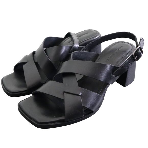 Vintage Foundry Co Womens Odelle Block Heel Sandal Size 7 Square Toe Leather - Picture 1 of 11